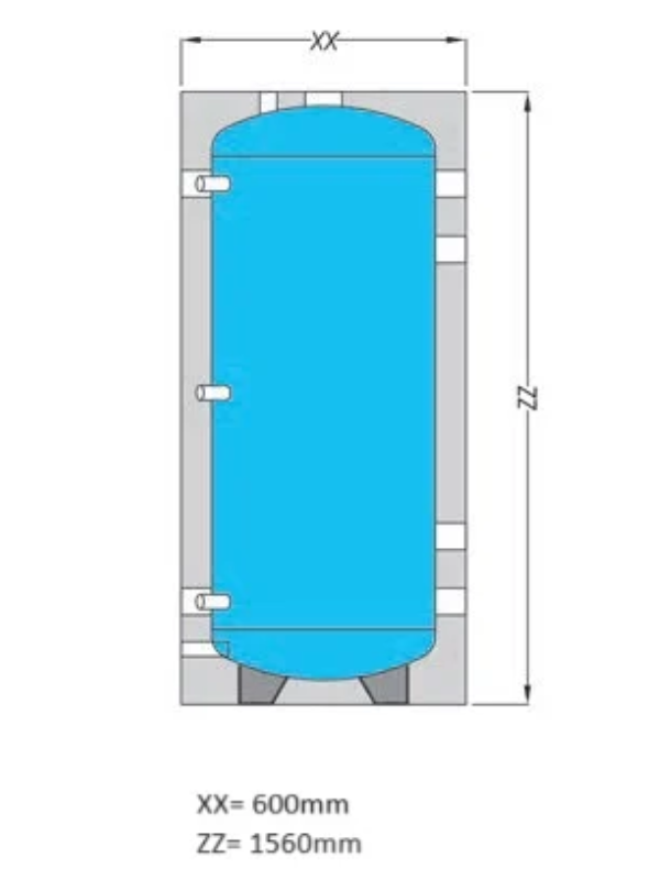 FŰTŐTELJESÍTMÉNYŰ SILO PSS 300 GR puffertartály 300l
